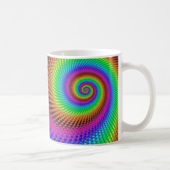 Abstrakt Spiral Fractal Kaffemugg (Höger)