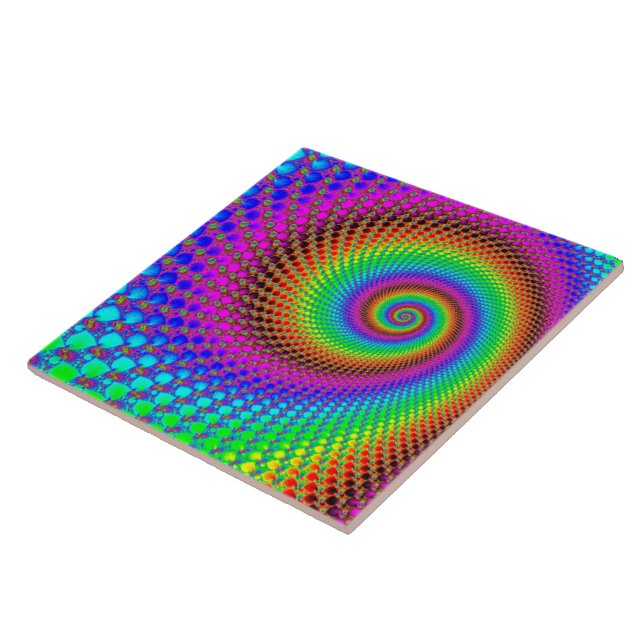 Abstrakt Spiral Fractal Kakelplatta (Sidan)