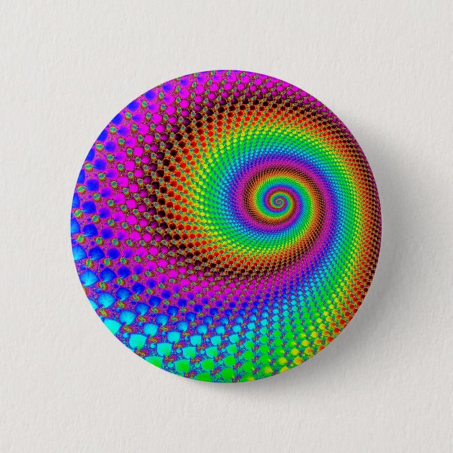 Abstrakt Spiral Fractal Knapp (Framsida)