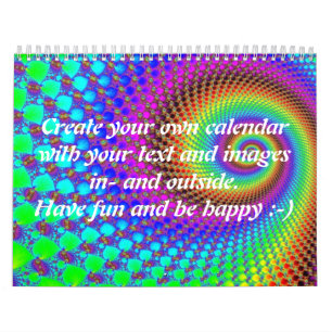 Abstrakt spiral Fractal mig + din text & bilder Kalender