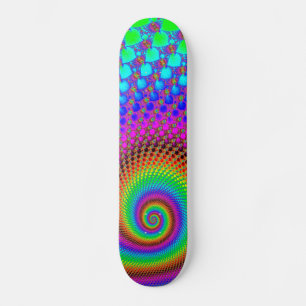 Abstrakt Spiral Fractal Mini Skateboard Bräda 18,5 Cm