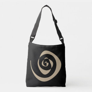 Abstrakt spiral modern geometrisk konst axelväska