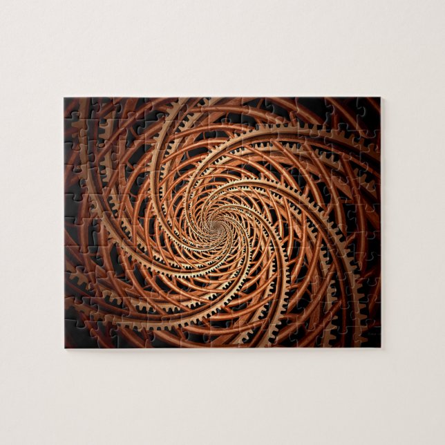 Abstrakt - Spiral - Psykisk berg- och dalbana Pussel (Horisontell)