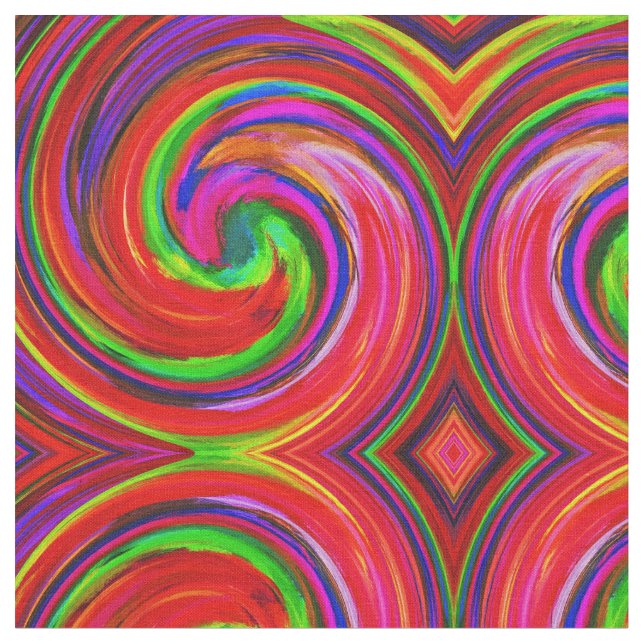 Abstrakt Spiral Swirl Mönster #105 Tyg (Närbild)