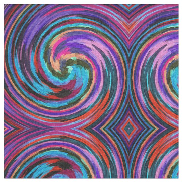 Abstrakt Spiral Swirl Mönster #109 Tyg (Närbild)
