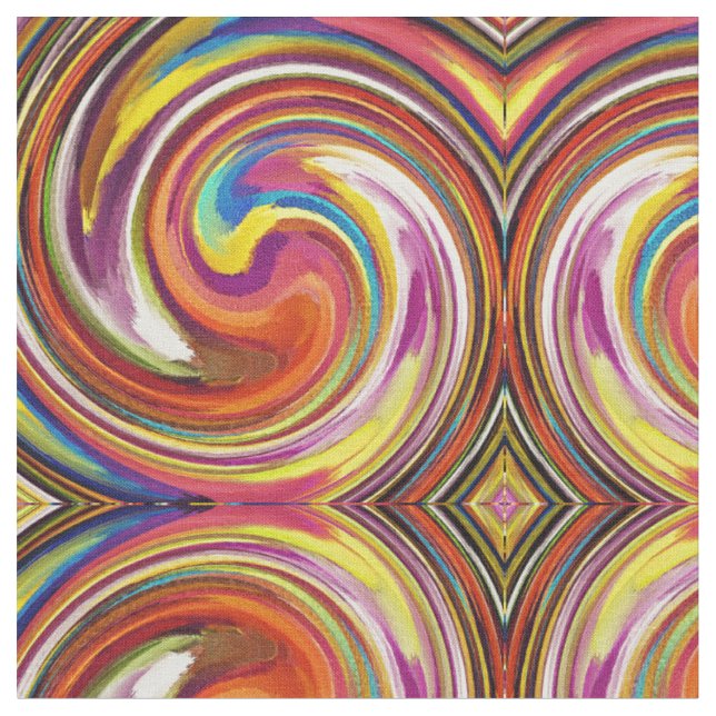 Abstrakt Spiral Swirl Mönster #115 Tyg (Närbild)