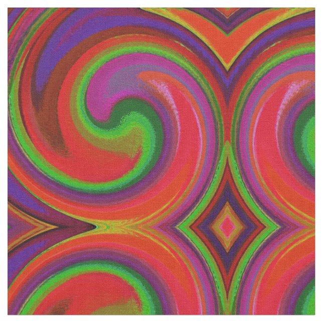 Abstrakt Spiral Swirl Mönster #116 Tyg (Närbild)