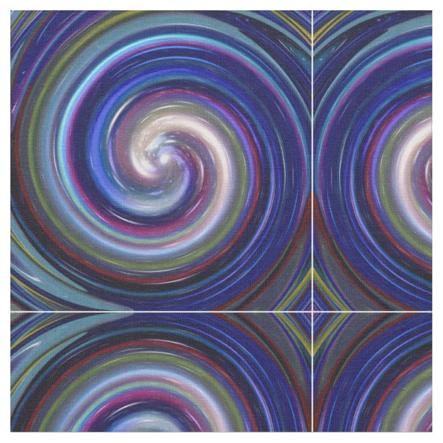 Abstrakt Spiral Swirl Mönster #25 Tyg (Närbild)