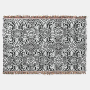 Abstrakt Spiral Swirl Mönster #56 Filt