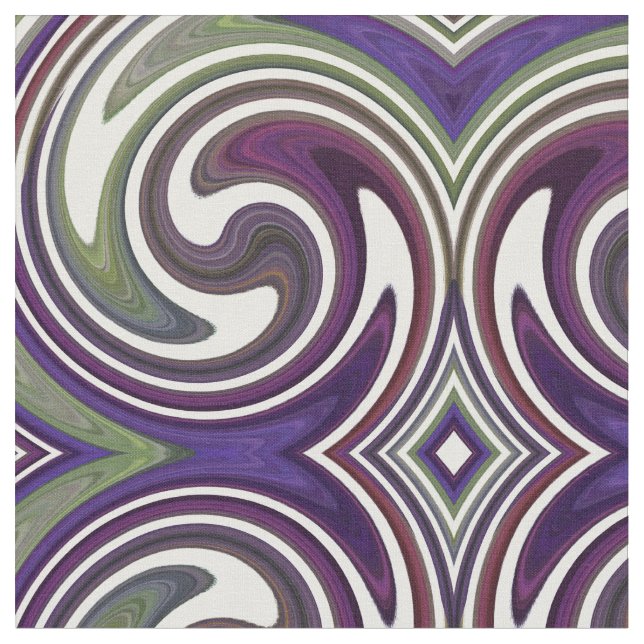 Abstrakt Spiral Swirl Mönster #56 Tyg (Närbild)