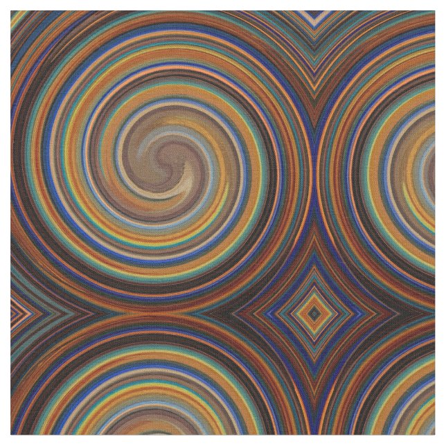 Abstrakt Spiral Swirl Mönster #72 Tyg (Närbild)