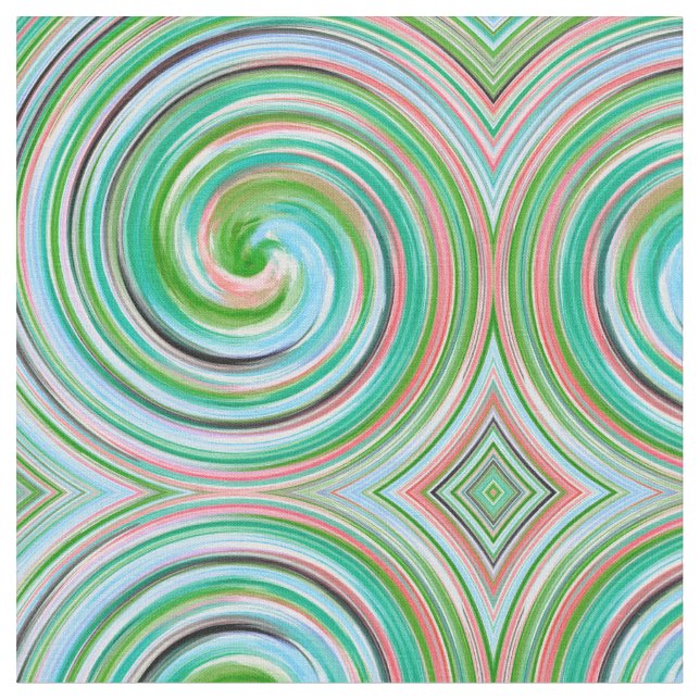 Abstrakt Spiral Swirl Mönster Tyg (Närbild)