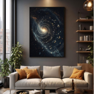 Abstrakt Spiral Universum för Musik Canvastryck