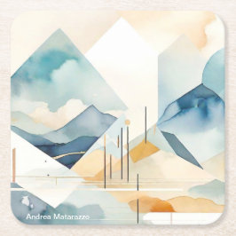 Abstrakt Spirit Underlägg Papper Kvadrat