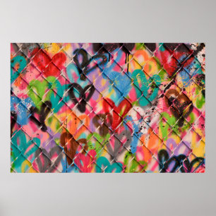 Abstrakt Spray Paint Struktur Background,street Poster