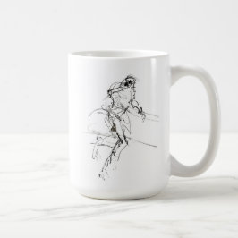 Abstrakt Springer Rörelse Sketch Kaffemugg
