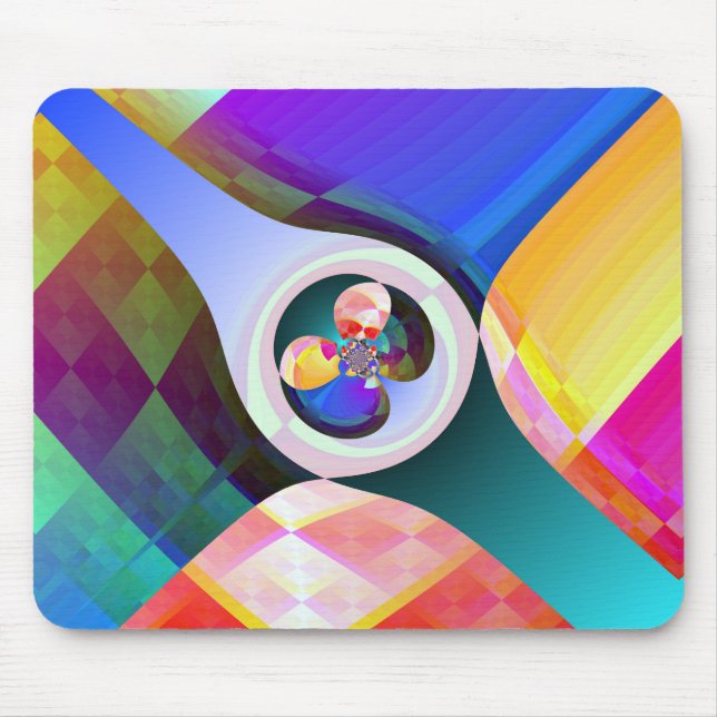 Abstrakt Squares Mousepad Musmatta (Framsidan)