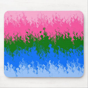 Abstrakt Squiggly Trippy Omniromantisk Prideflagga Musmatta