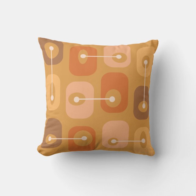 Abstrakt Squishy Cubes Burnt Orange Kudde (Framsida)