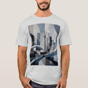Abstrakt Stadssiluett Toronto T-Shirt