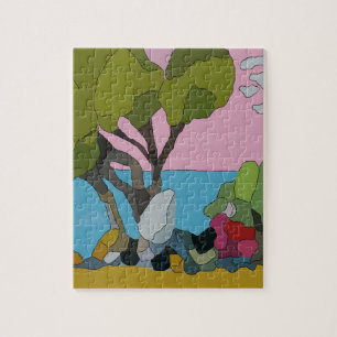 Abstrakt Stain Glass Pussel