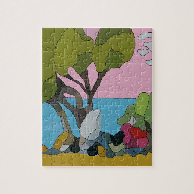 Abstrakt Stain Glass Pussel (Vertikal)