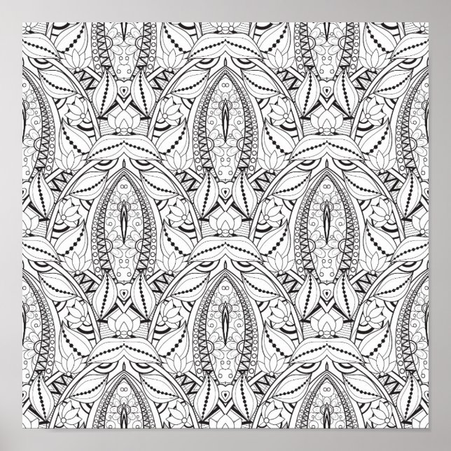 Abstrakt Stam Doodle 2 Poster (Framsidan)