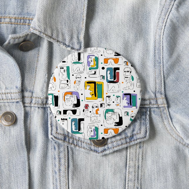 Abstrakt, stam, får det gamla ansikte mönster 1 knapp (In Situ)