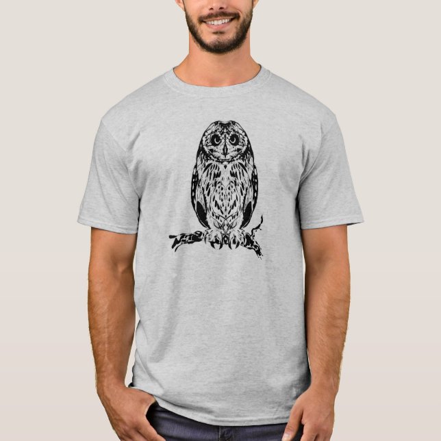 Abstrakt stam- ugglaskjorta tee shirt (Framsida)