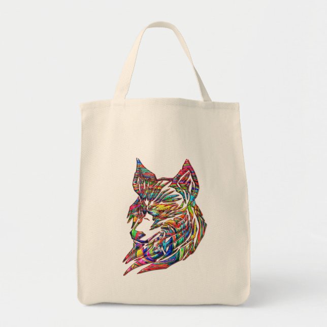 Abstrakt stam- varg tygkasse (Framsidan)