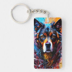 Abstrakt stänk färg hund