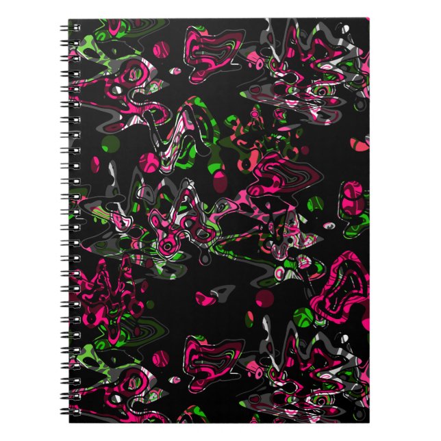 Abstrakt stänk modern stilistiskt mode onab anteckningsbok (Framsidan)