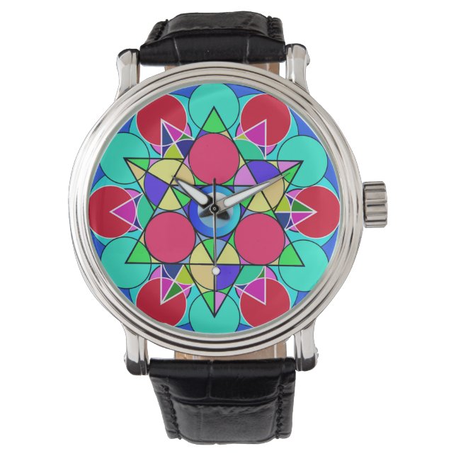 Abstrakt Star Flower Armbandsur (Framsida)