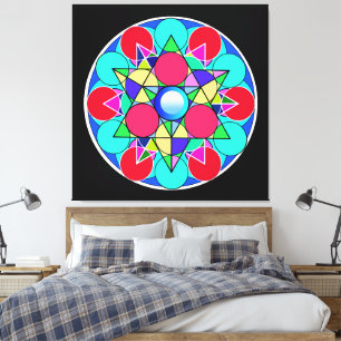 Abstrakt Star Flower Canvastryck
