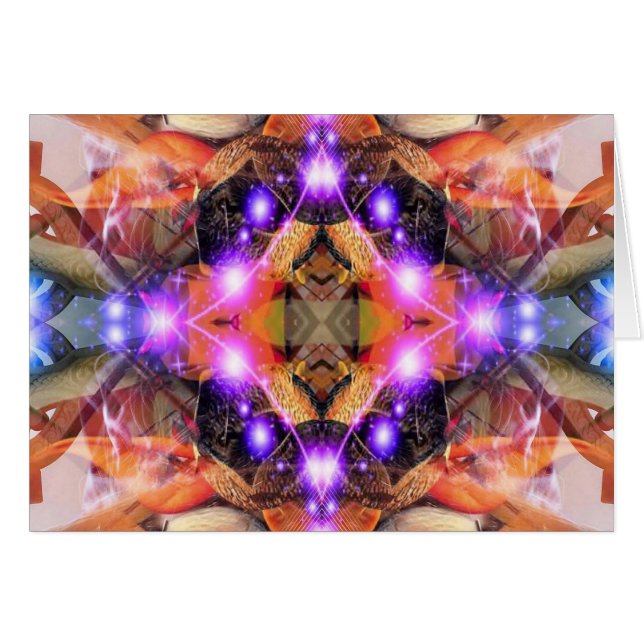 Abstrakt Star Hälsningskort (Framsidan Horizontal)