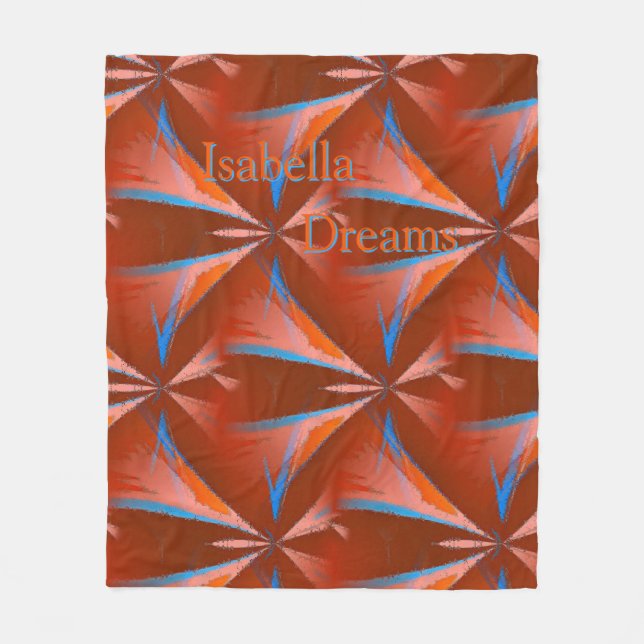Abstrakt Star Mönster Personlig Fleece Blanket (Framsidan)
