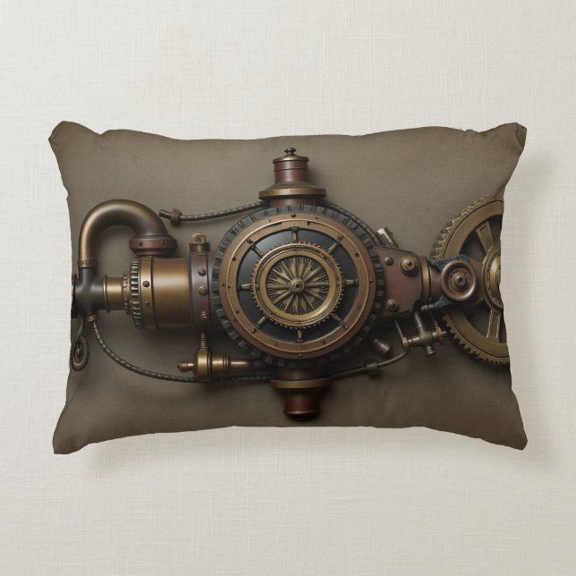 Abstrakt Steampunk Prydnadskudde (Framsidan)