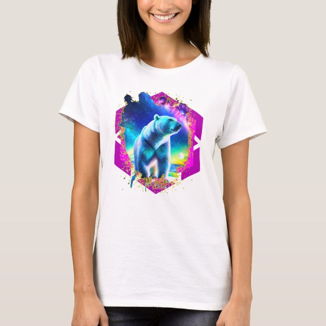 Abstrakt Stellar Bear T Shirt (Framsida)