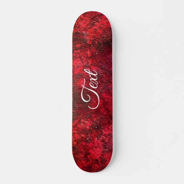 Abstrakt sten marmor texturerad rött, scarlet mini skateboard bräda 18,5 cm (Framsida)