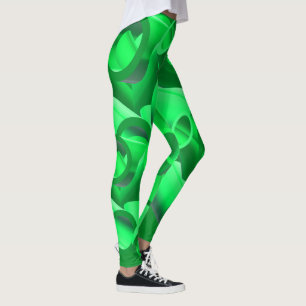 Abstrakt stil i 3d rör med modern digital teknik leggings