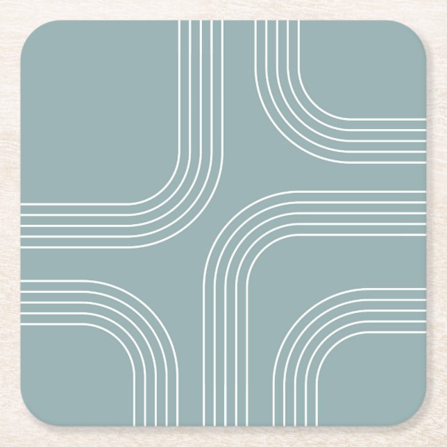 Abstrakt stil-konst underlägg papper kvadrat (Framsidan)