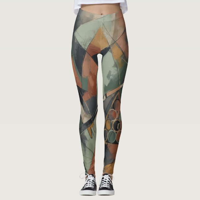 Abstrakt Stil Leggings (Framsida)