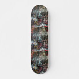 Abstrakt stil mini skateboard bräda 18,5 cm