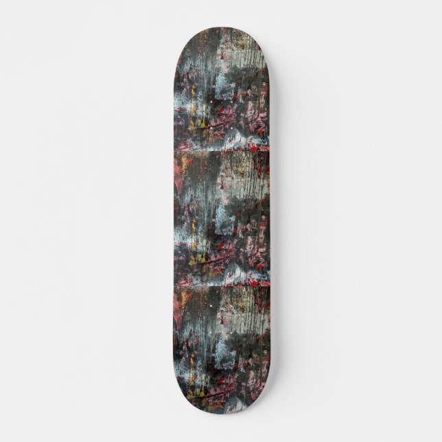 Abstrakt stil mini skateboard bräda 18,5 cm (Framsida)