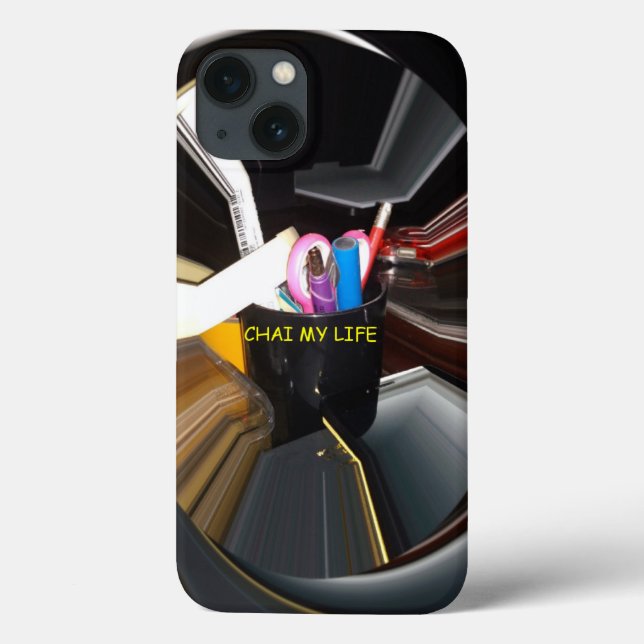 Abstrakt still Life Tea Mugg Office Stationär kons (Baksida)