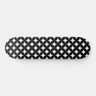 Abstrakt stjärnor i svartvitt skateboard