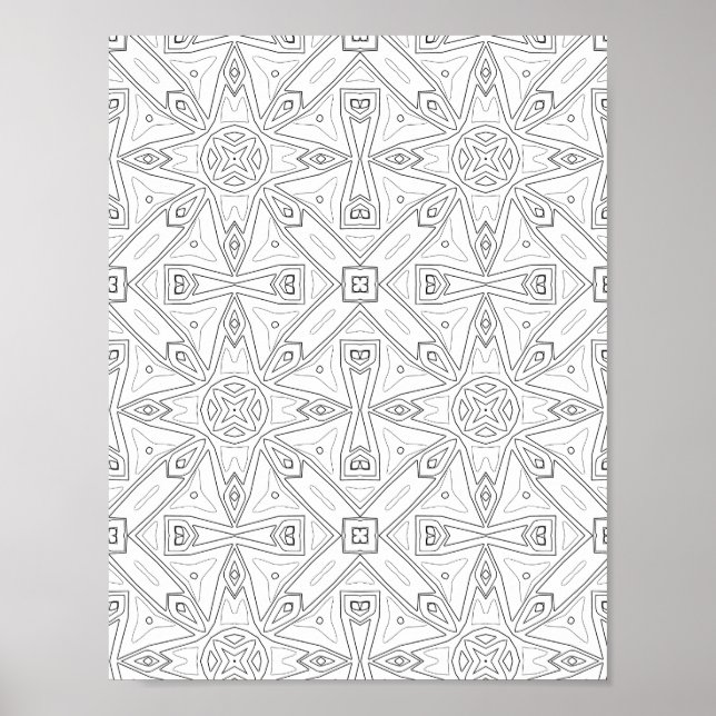 Abstrakt stjärnplattformsfärgningssida design poster (Framsidan)