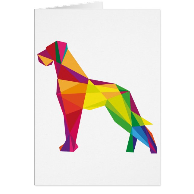 Abstrakt, stor hund hälsningskort (Framsidan)