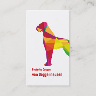 Abstrakt, stor hund visitkort