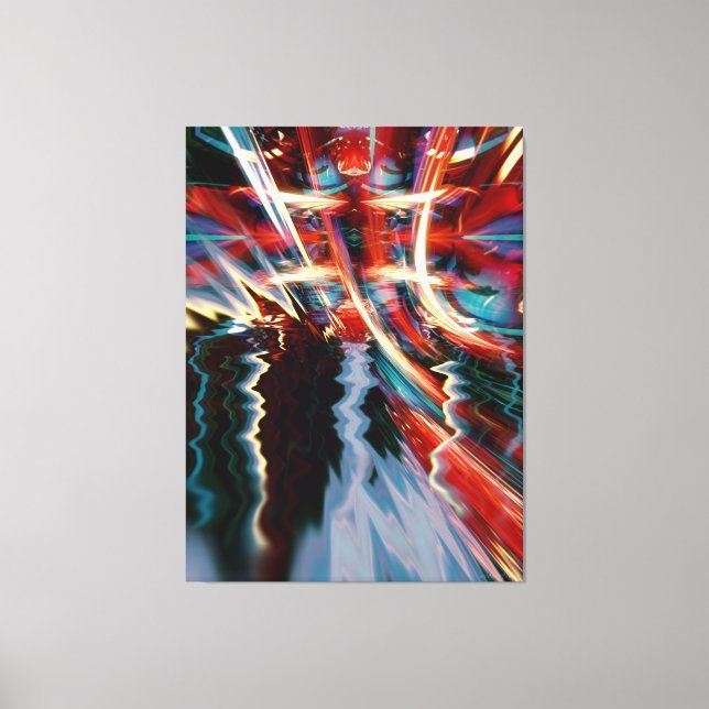 Abstrakt Storm Art Wrapped Canvas (Framsida)